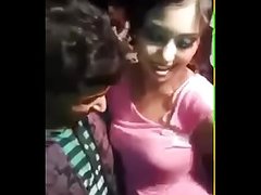 Desi girlfriend smooch kissing n boob pressing by her bf when she is menstr
